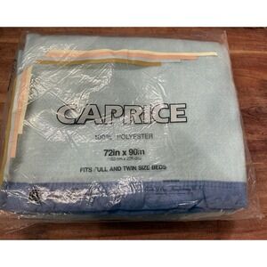 NEW Vintage Owen Caprice Blanket Blue 100% Polyester Twin/Full Size 72 x 90